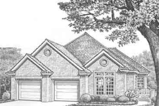 Exterior - Front Elevation for Traditional House Plan #310-310 - 3 bed, 2 bath