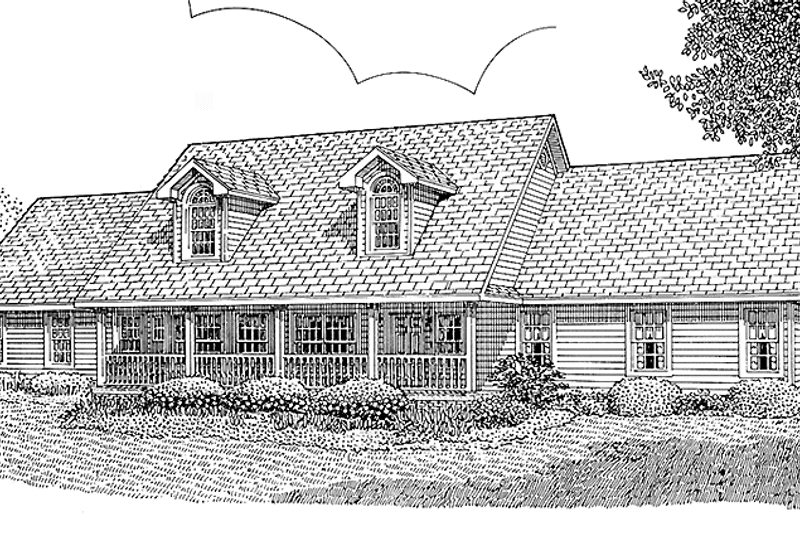 Dream House Plan - Exterior - Front Elevation 3 for Country House Plan #11-247 - 3 bed, 2.5 bath