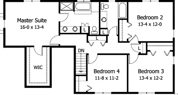 House Plan Design - Traditional Floor Plan - Upper Floor Plan #51-867