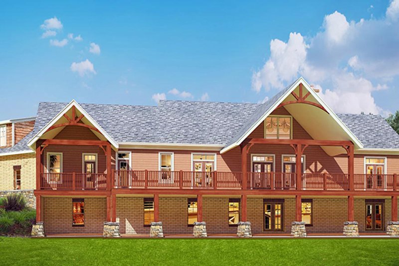 Architectural House Design - Exterior - Rear Elevation 3 for Craftsman House Plan #119-426 - 3 bed, 3.5 bath