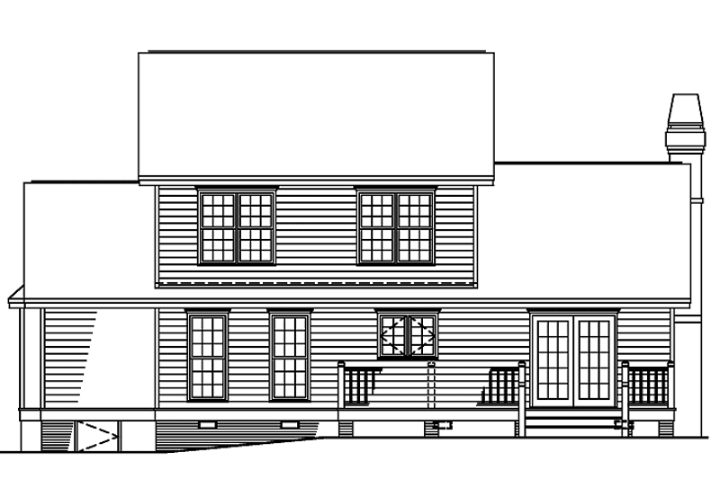 Home Plan - Exterior - Rear Elevation for Traditional House Plan #929-210 - 3 bed, 2.5 bath