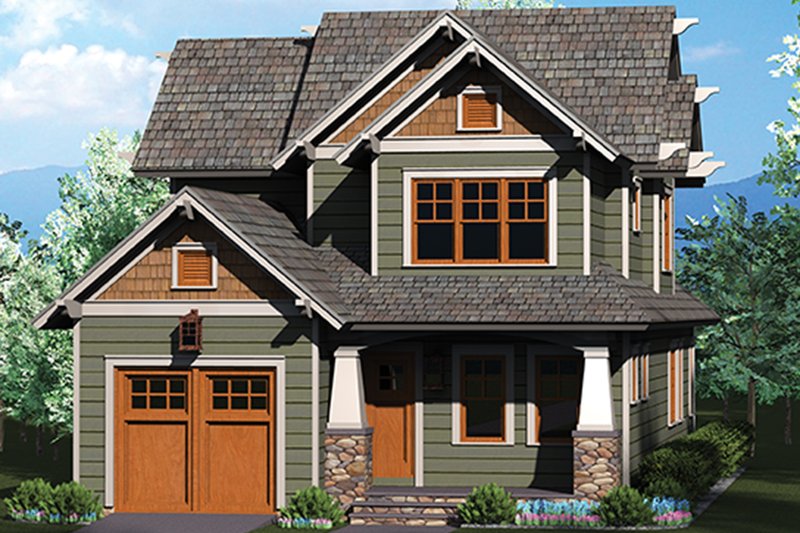 Architectural House Design - Craftsman Exterior - Front Elevation Plan #453-620