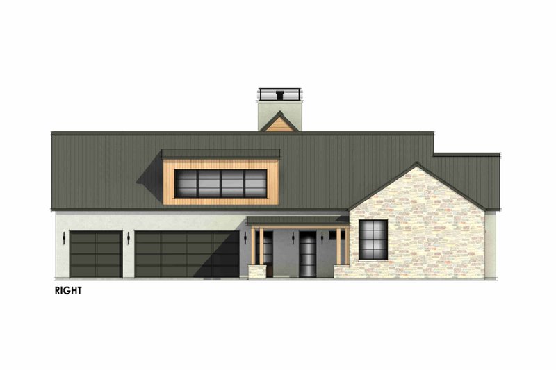 House Plan Design - Exterior - Other Elevation 1 for Modern House Plan #1096-42 - 4 bed, 3 bath
