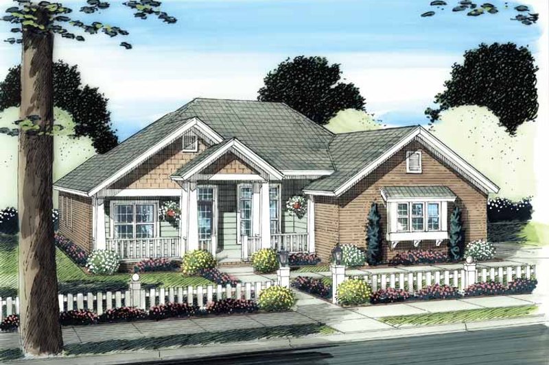 Home Plan - Traditional Exterior - Front Elevation Plan #513-2113