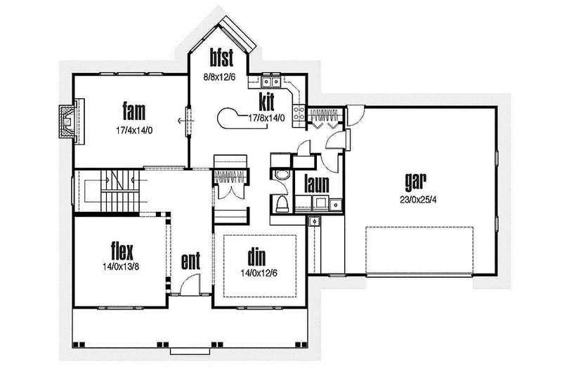 Dream House Plan - Floor Plan - Main Floor for Traditional House Plan #435-25 - 4 bed, 3.5 bath