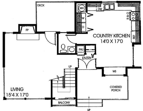 Home Plan - Contemporary Floor Plan - Main Floor Plan #60-729