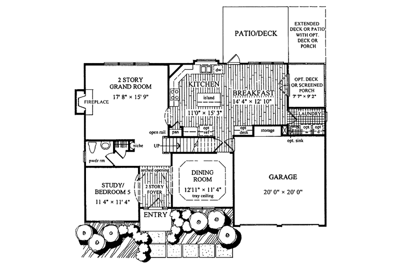 Dream House Plan - Floor Plan - Main Floor for Traditional House Plan #54-248 - 4 bed, 2.5 bath