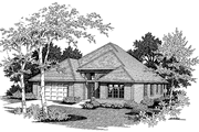 Mediterranean Style House Plan - 3 Beds 2.5 Baths 2089 Sq/Ft Plan #48-716 