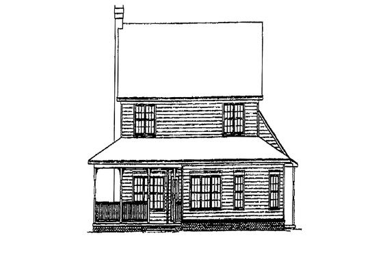Exterior - Rear Elevation for Victorian House Plan #11-254 - 4 bed, 2.5 bath