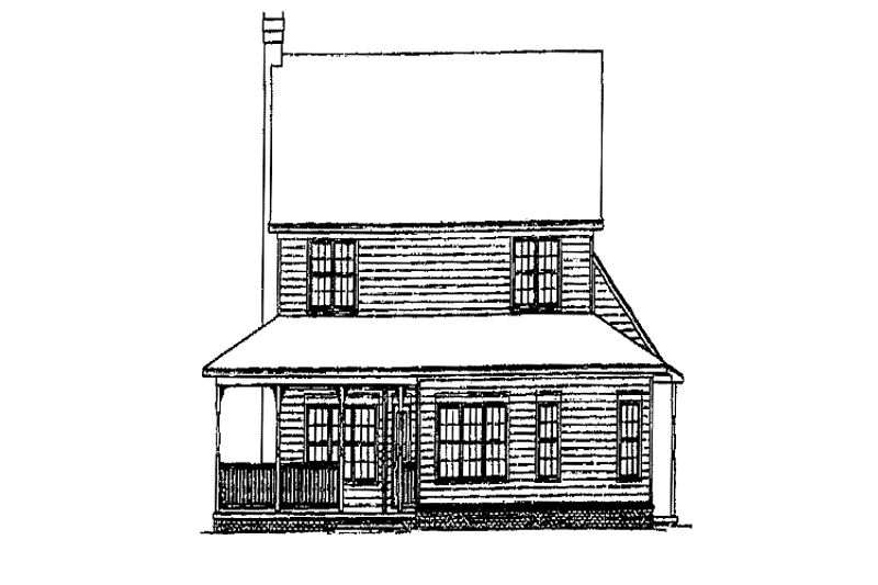 Dream House Plan - Exterior - Rear Elevation for Victorian House Plan #11-254 - 4 bed, 2.5 bath