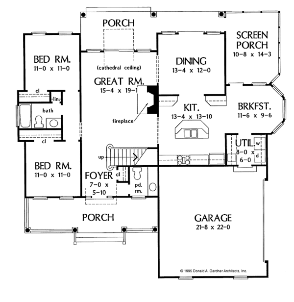 House Design - Country Floor Plan - Main Floor Plan #929-237