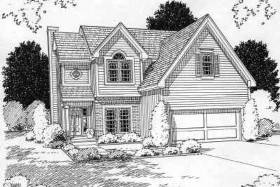 Exterior - Front Elevation for Traditional House Plan #6-128 - 4 bed, 2.5 bath