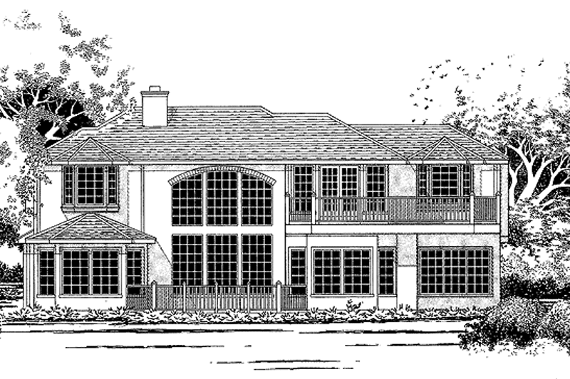 Home Plan - Exterior - Rear Elevation for Traditional House Plan #472-226 - 4 bed, 4.5 bath