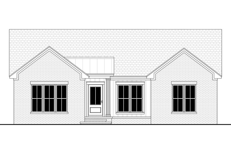 House Blueprint - Exterior - Front Elevation 8 for Farmhouse House Plan #430-449 - 3 bed, 2 bath