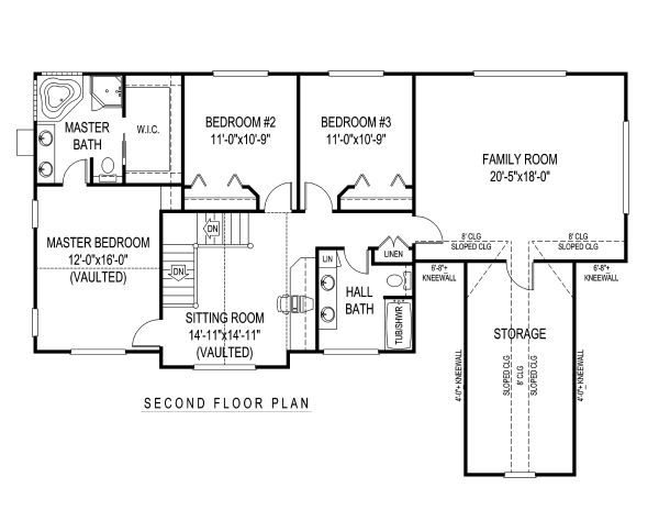 Home Plan - Country Floor Plan - Upper Floor Plan #11-219