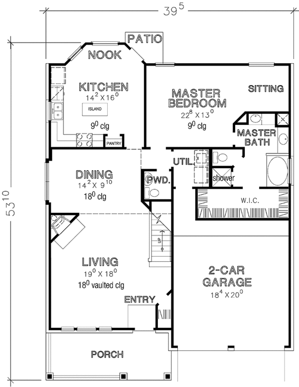 Home Plan - Country Floor Plan - Main Floor Plan #472-390