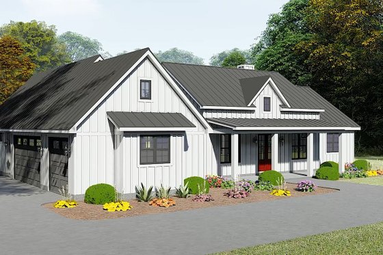 Exterior - Other Elevation 2 for Farmhouse House Plan #932-1125 - 3 bed, 2.5 bath