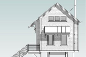 Exterior - Other Elevation 1 for Cabin House Plan #556-2 - 1 bed, 1 bath