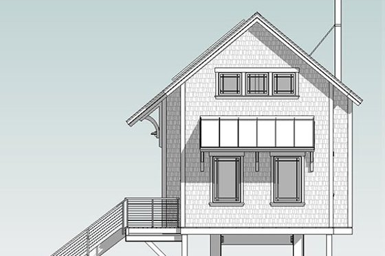Exterior - Other Elevation 1 for Cabin House Plan #556-2 - 1 bed, 1 bath