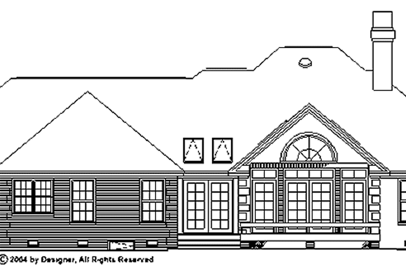 Home Plan - Exterior - Rear Elevation for Ranch House Plan #929-89 - 3 bed, 2 bath