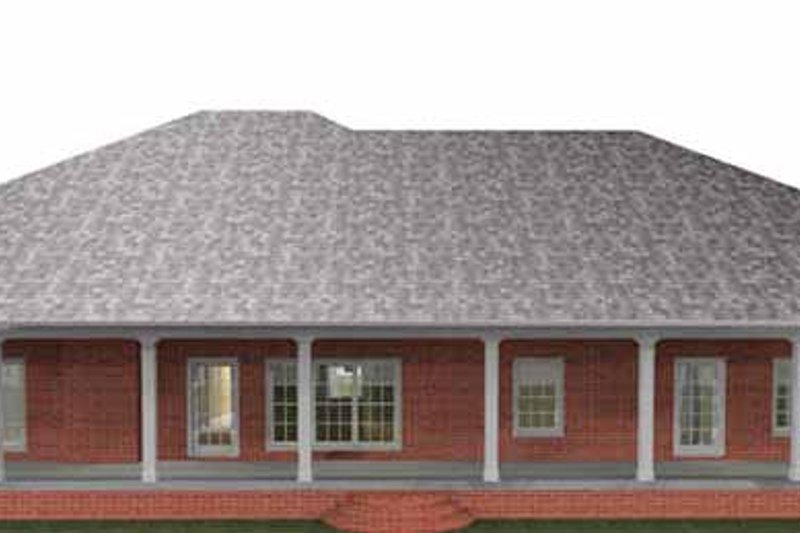 Architectural House Design - Exterior - Rear Elevation for Country House Plan #44-212 - 4 bed, 2.5 bath