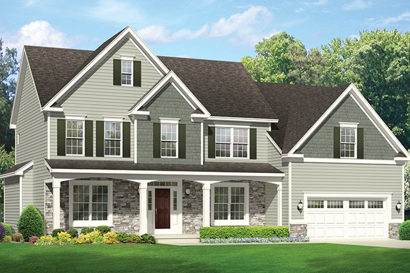 Dream House Plan - Exterior - Front Elevation 4 for Colonial House Plan #1010-173 - 6 bed, 3.5 bath