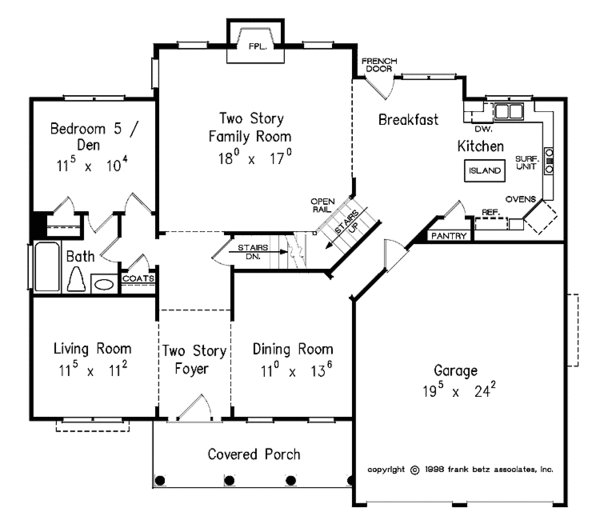 House Blueprint - Country Floor Plan - Main Floor Plan #927-257