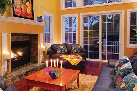 Interior - Family Room for Traditional House Plan #930-121 - 3 bed, 2 bath
