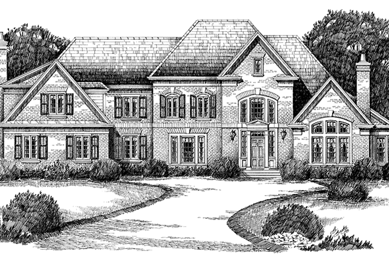 Home Plan - Exterior - Front Elevation 3 for Traditional House Plan #429-135 - 4 bed, 4.5 bath