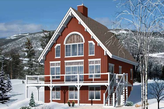 Exterior - Front Elevation 4 for European House Plan #23-2488 - 5 bed, 3 bath