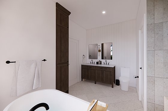 Interior - Bathroom 1 for European House Plan #23-2794 - 4 bed, 2.5 bath