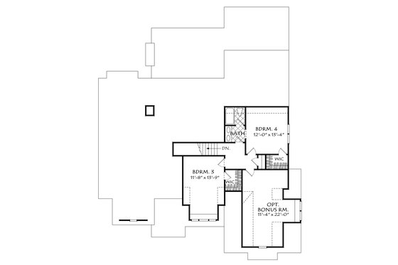 Floor Plan - Upper Floor for Craftsman House Plan #927-983 - 4 bed, 3.5 bath