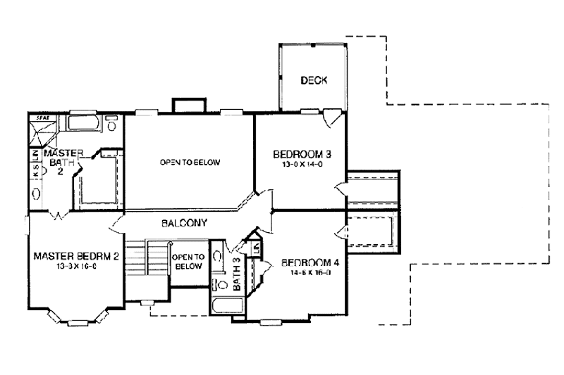Dream House Plan - Floor Plan - Upper Floor for Cottage House Plan #952-124 - 4 bed, 3.5 bath