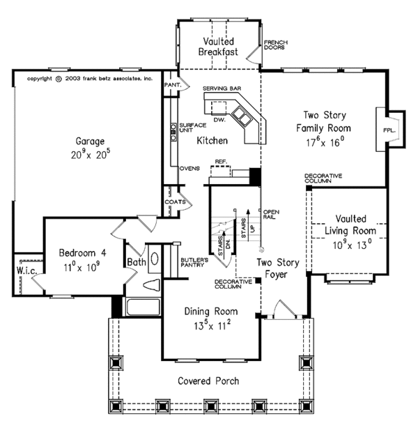 Craftsman Floor Plan - Main Floor Plan #927-188