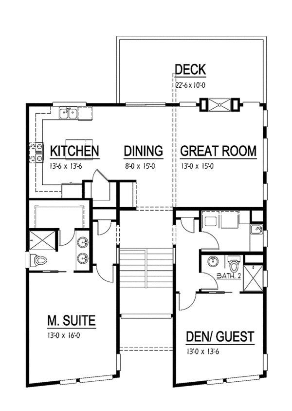 House Plan Design - Contemporary Floor Plan - Main Floor Plan #569-16