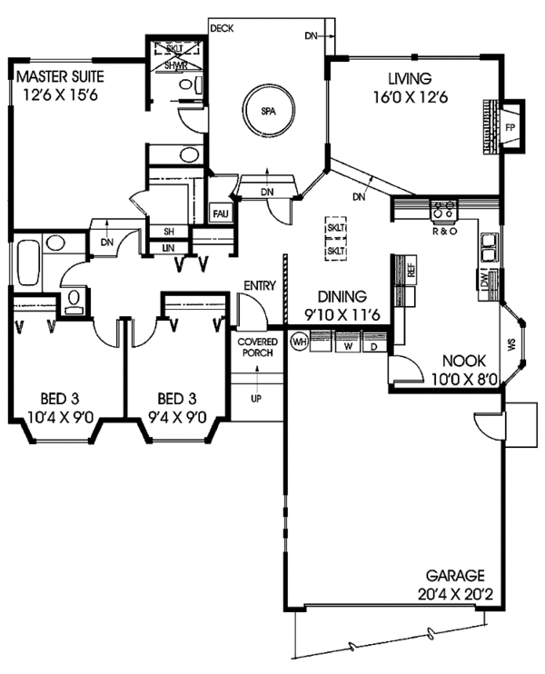 Dream House Plan - Country Floor Plan - Main Floor Plan #60-976