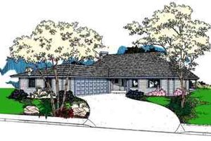 Ranch Exterior - Front Elevation Plan #60-622