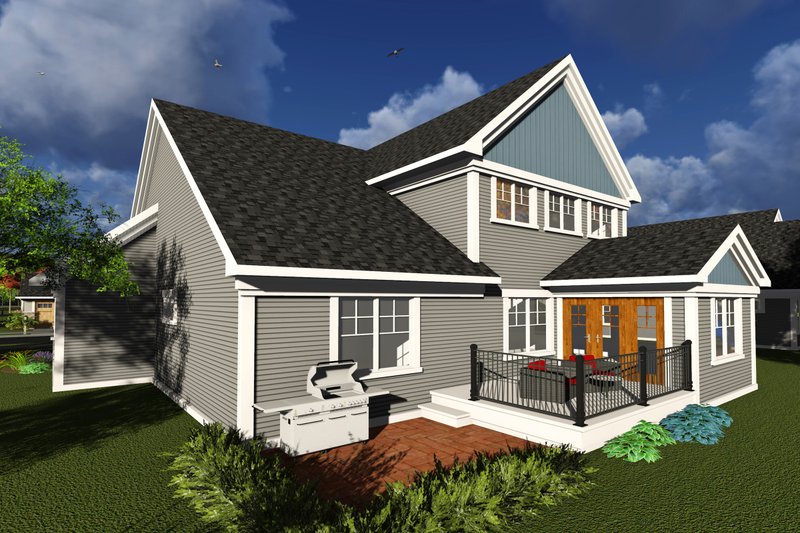 Home Plan - Exterior - Rear Elevation for Traditional House Plan #70-1246 - 4 bed, 3 bath