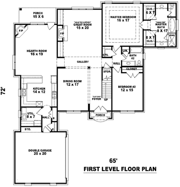 European Floor Plan - Main Floor Plan #81-1228