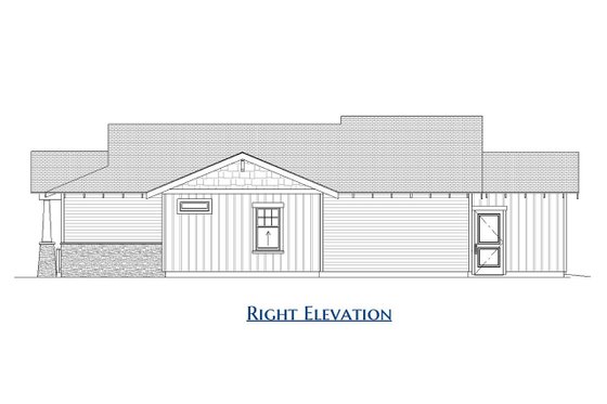 Exterior - Other Elevation 1 for Craftsman House Plan #1099-3 - 3 bed, 2 bath
