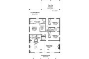 Country Style House Plan - 3 Beds 2.5 Baths 1800 Sq/Ft Plan #21-519 Floor 