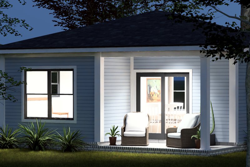 House Blueprint - Exterior - Other Elevation 5 for Modern House Plan #513-2452 - 2 bed, 1 bath