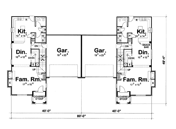 European Floor Plan - Main Floor Plan #20-1349