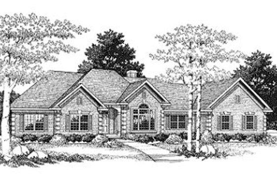Exterior - Front Elevation for Modern House Plan #70-445 - 3 bed, 2 bath