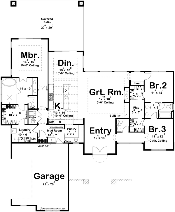 Cottage Floor Plan - Main Floor Plan #455-674