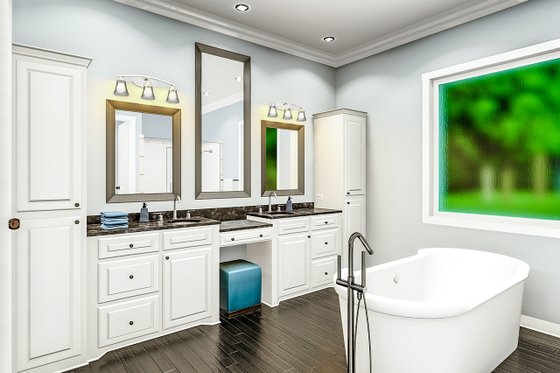 Interior - Master Bathroom 2 for Cottage House Plan #406-9657 - 3 bed, 2 bath