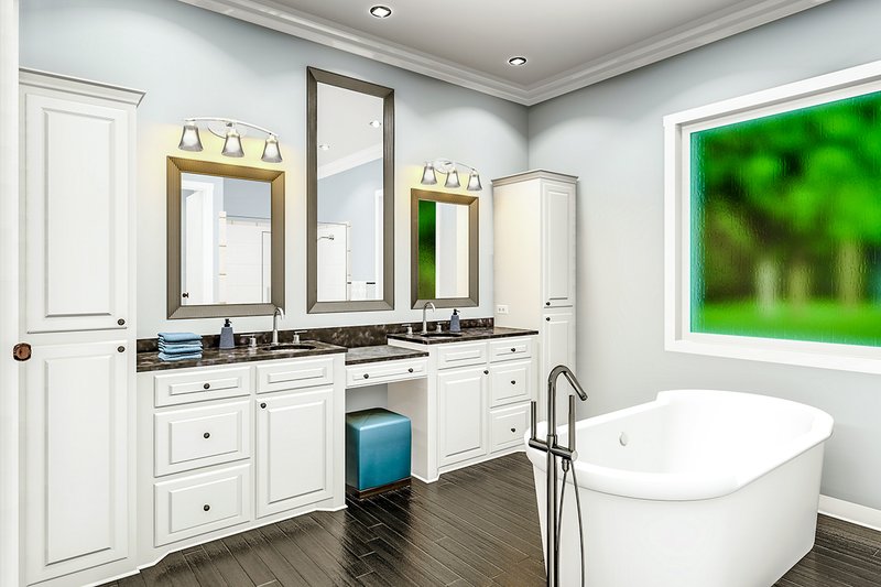House Blueprint - Interior - Master Bathroom 2 for Cottage House Plan #406-9657 - 3 bed, 2 bath