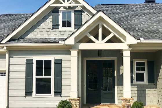 Exterior - Front Elevation 4 for Craftsman House Plan #437-94 - 4 bed, 3 bath