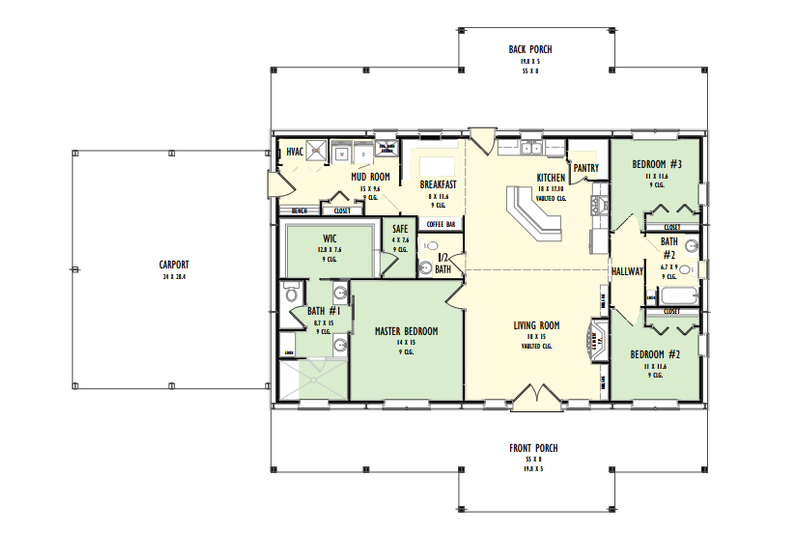 Barndominium Style House Plan - 3 Beds 2.5 Baths 1925 Sq/Ft Plan #1092 ...