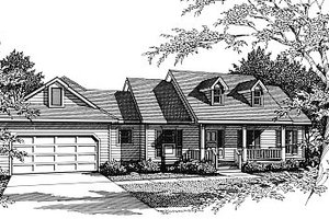 Country Exterior - Front Elevation Plan #14-121